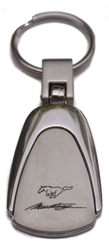(image for) TEARDROP KEY CHAIN - MUSTANG SCRIPT WITH HORSE