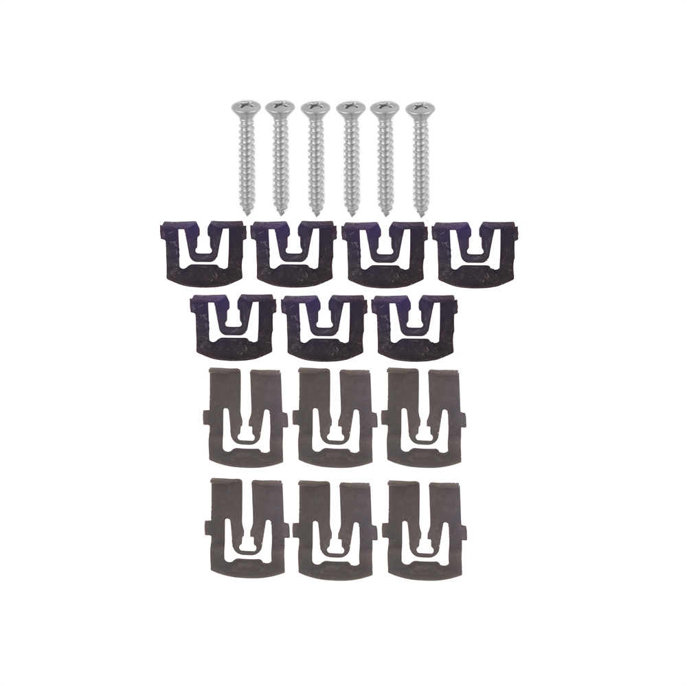 67-68 COUPE REAR WINDOW MOLDING CLIP AND SCREW KIT - 19 PCS (image for) 67-68 COUPE REAR WINDOW MOLDING CLIP AND SCREW KIT - 19 PCS