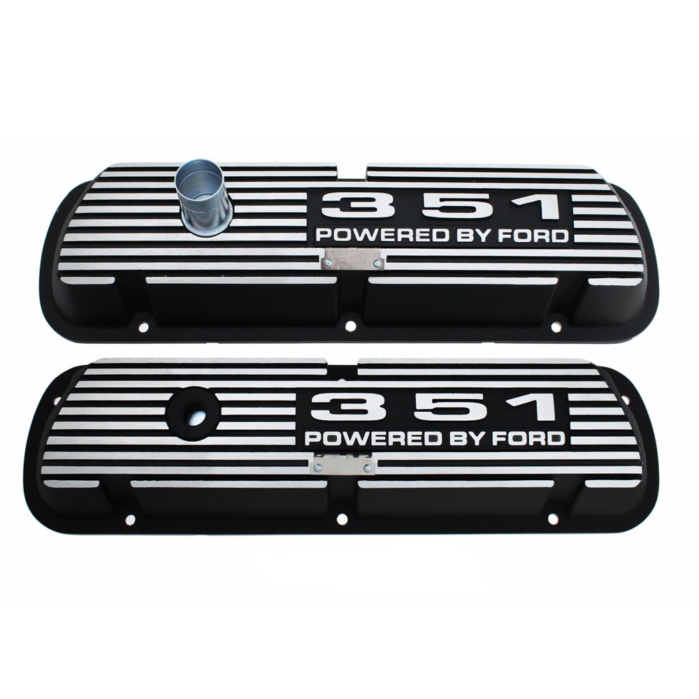 (image for) VALVE COVERS - 351W POWERED BY FORD - BLACK