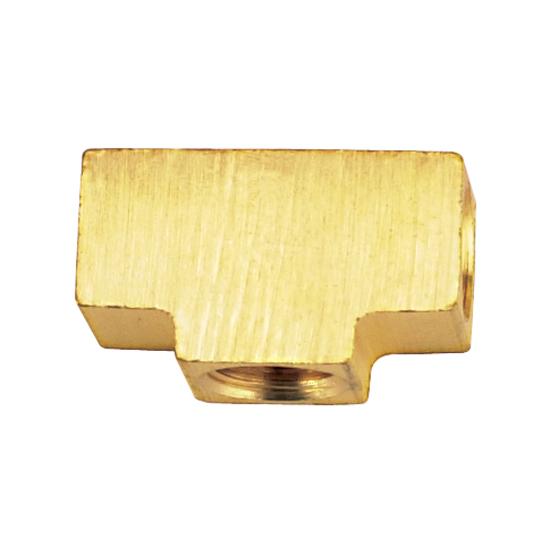 (image for) BRASS TEE - 2 X 3/8-24 INVERTED FLAIR X 1/8 NPT FOR BRAKE SWITCH
