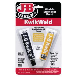 (image for) J-B KWIK WELD - QUICK SETTING STEEL REINFORCED TWO PART EPOXY