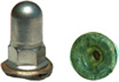 10-24 ACORN FLANGE PALNUT WITH SEALER - 4 PCS (image for) 10-24 ACORN FLANGE PALNUT WITH SEALER - 4 PCS