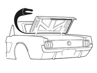 (image for) 64-70 COUPE & CONVERTIBLE TRUNK WEATHERSTRIP