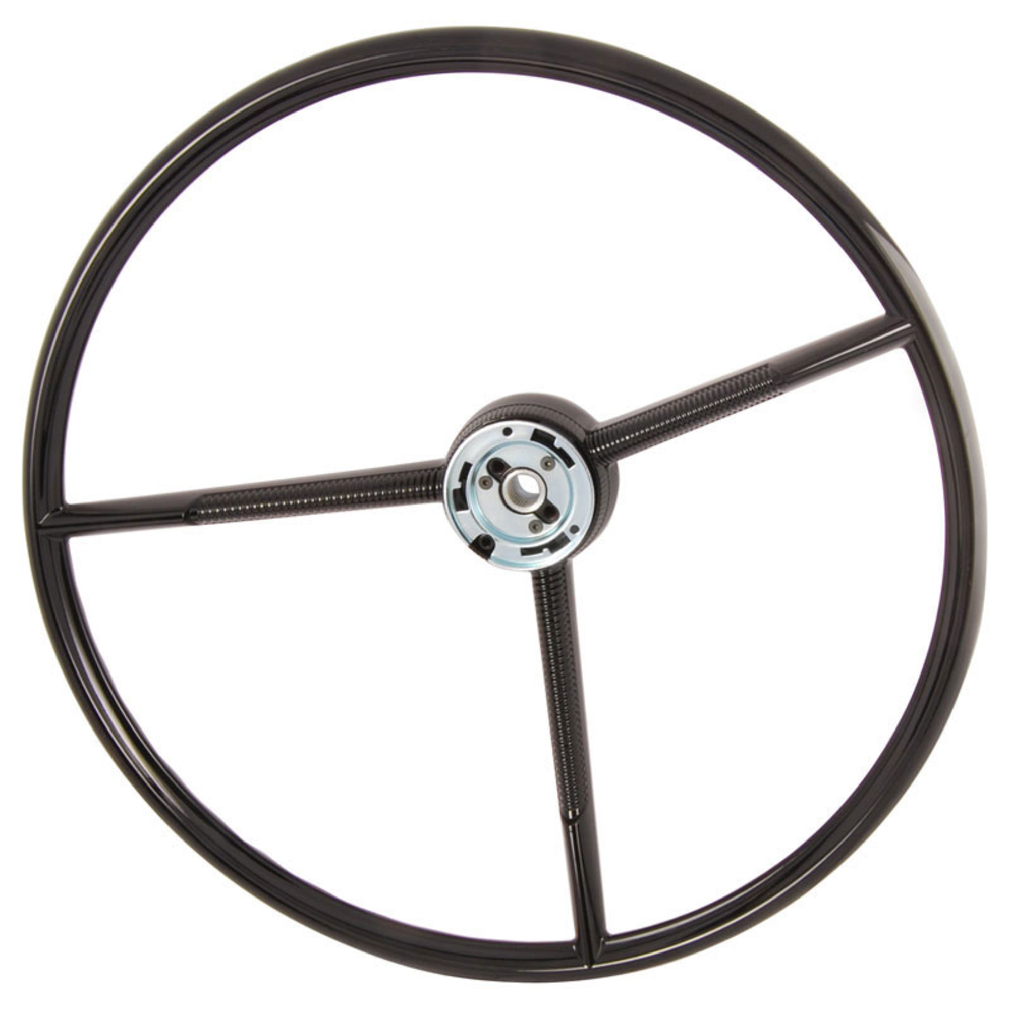 60-63 FALCON 61-63 COMET 3 SPOKE STEERING WHEEL - BLACK (image for) 60-63 FALCON 61-63 COMET 3 SPOKE STEERING WHEEL - BLACK