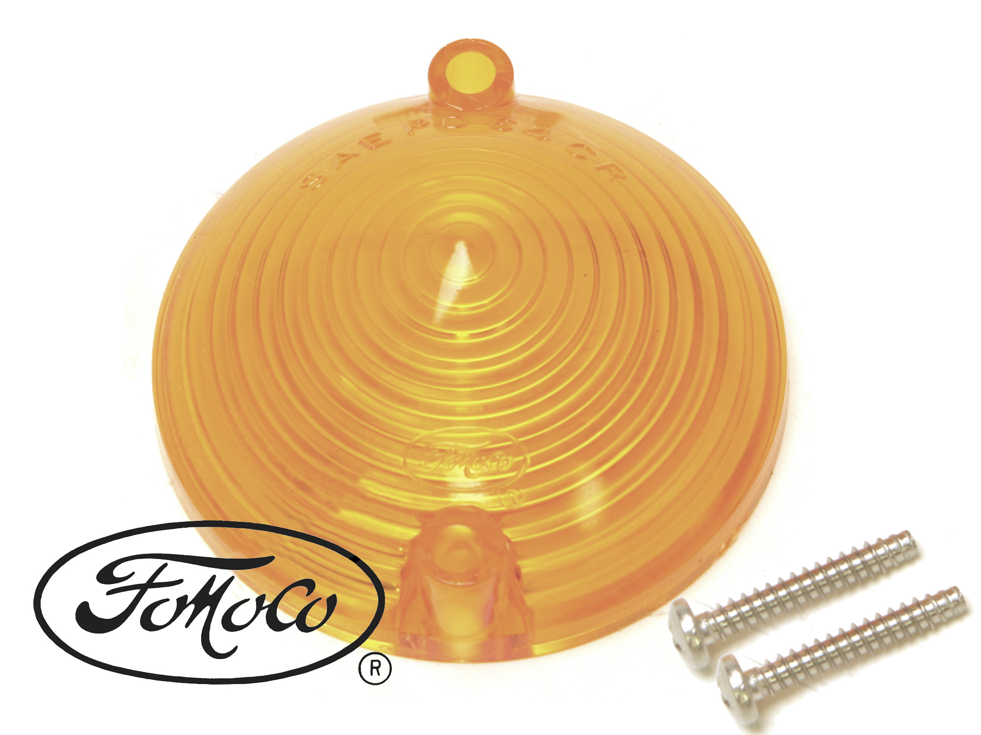 65-66 AMBER LENS PARKING LIGHT- W/FOMOCO (image for) 65-66 AMBER LENS PARKING LIGHT- W/FOMOCO