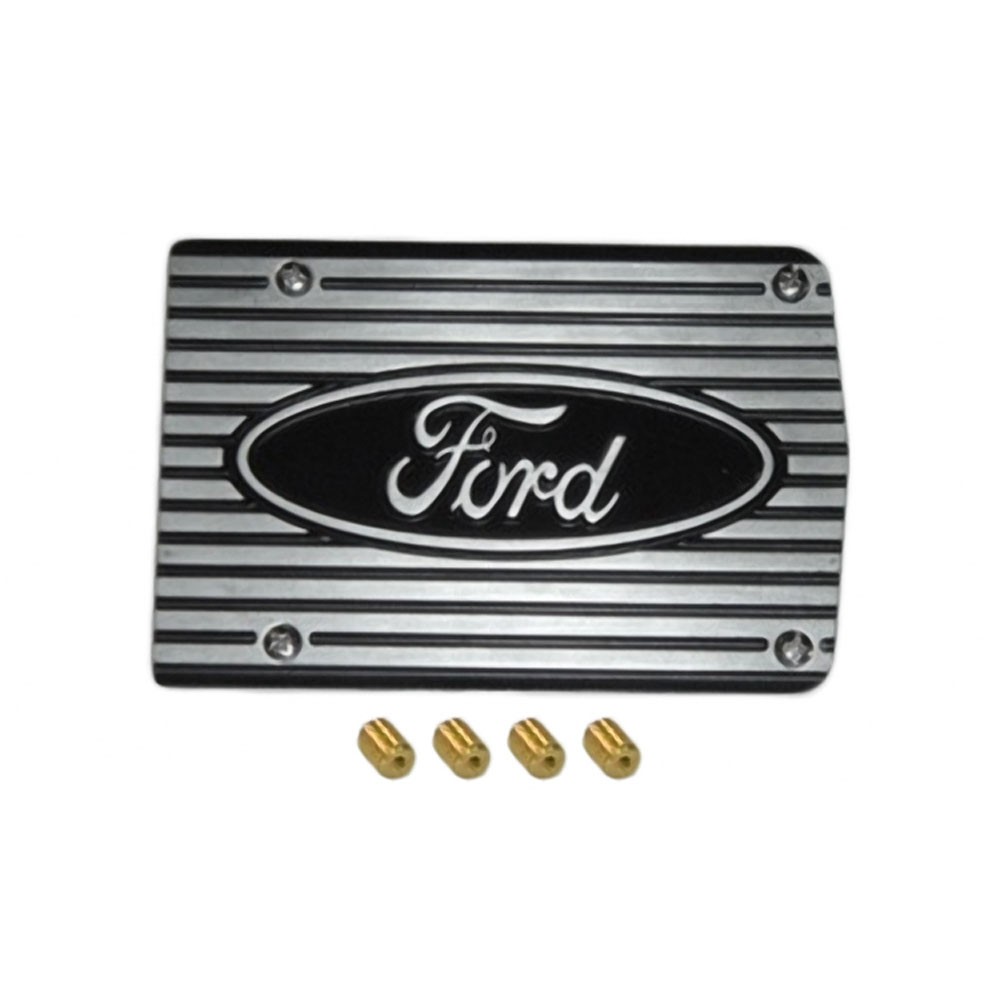 (image for) DIE CAST "FORD" POLISHED A/C COMPRESSOR COVER WITH HARDWARE