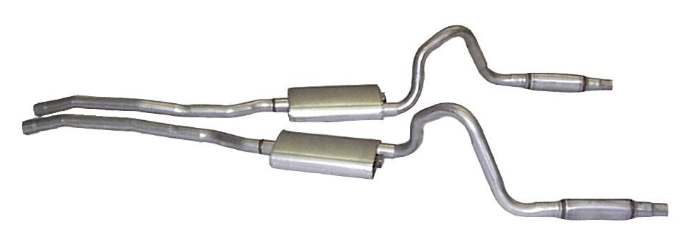 (image for) 65-66 OEM GT DUAL EXHAUST KIT WITH RESONATORS