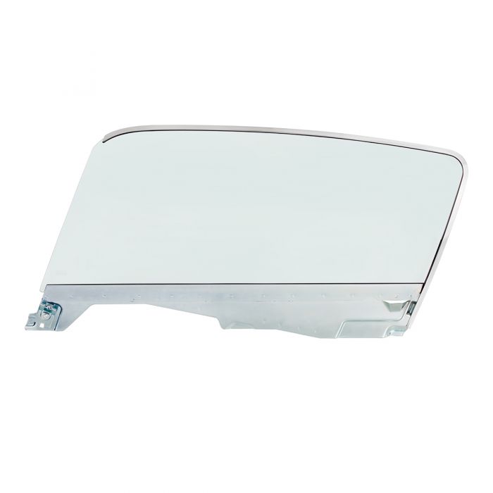 (image for) 65-66 LH FASTBACK DOOR GLASS - WITH FRAME - TINTED