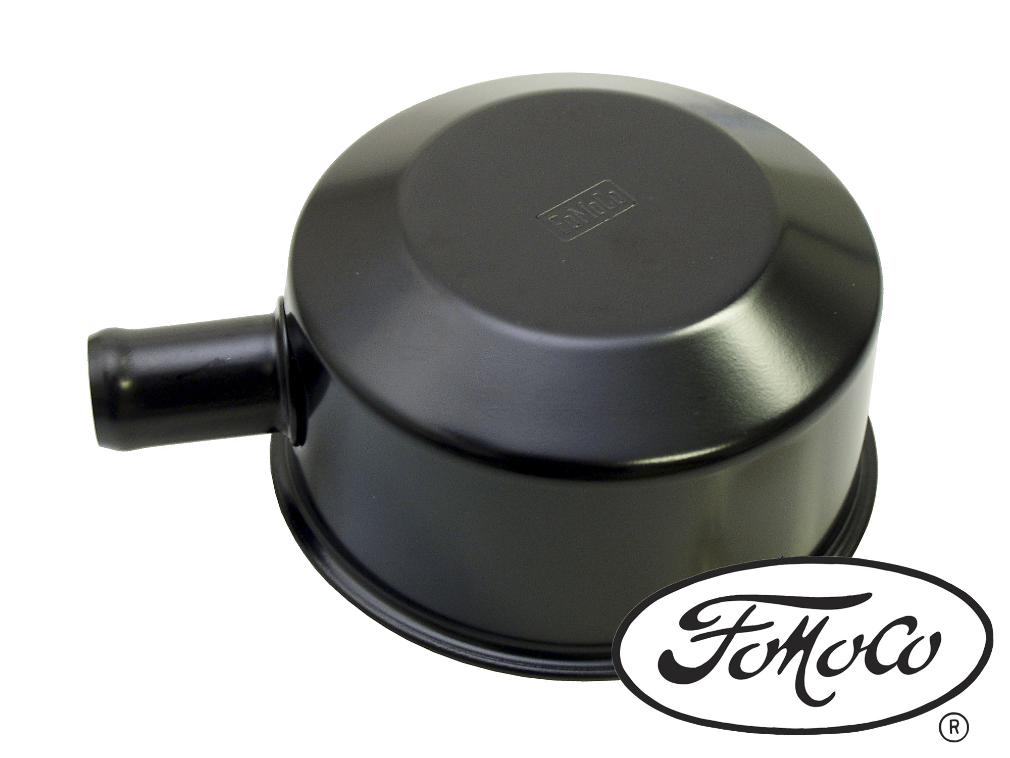 (image for) CLOSED OIL BREATHER CAP WITH TUBE AND FOMOCO LOGO - BLACK