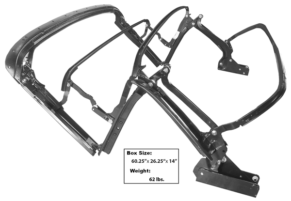 (image for) 65-68 CONVERTIBLE TOP FRAME WITH BOWS - Click Image to Close