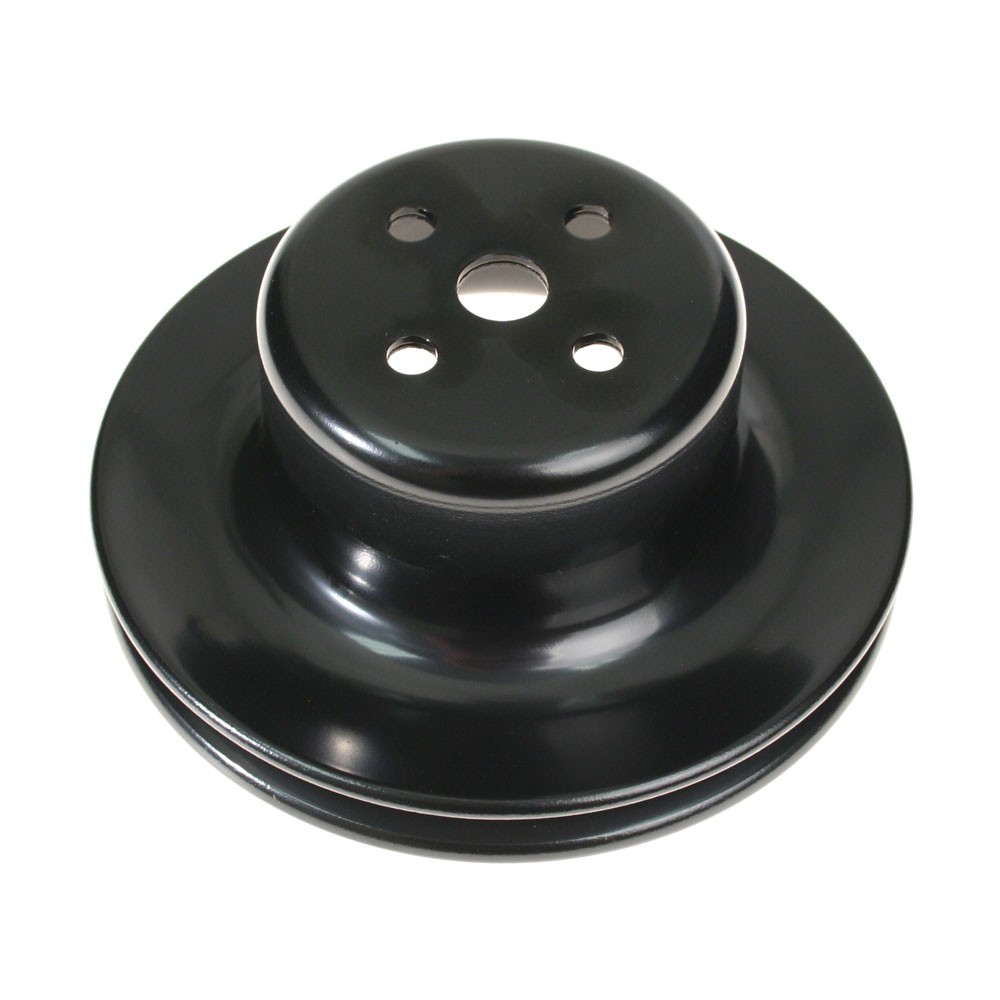 (image for) 65-67 289 SINGLE GROOVE WATER PUMP PULLEY - BLACK - Click Image to Close