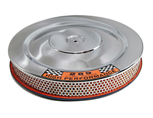 66-67 HI-PO CHROME WITH BLUE BASE AIR CLEANER (image for) 66-67 HI-PO CHROME WITH BLUE BASE AIR CLEANER