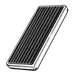 (image for) 65-68 GAS ACCELERATOR PEDAL PAD WITH TRIM