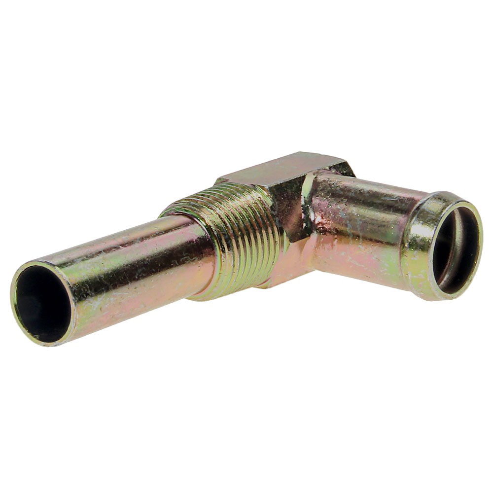 (image for) 64-73 260-351W INTAKE HEATER HOSE ELBOW FITTING - GOLD ZINC