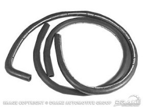 (image for) 67-EARLY 68 W/AC - HEATER HOSE W/WHITE STRIP AND 90 DEG - PAIR