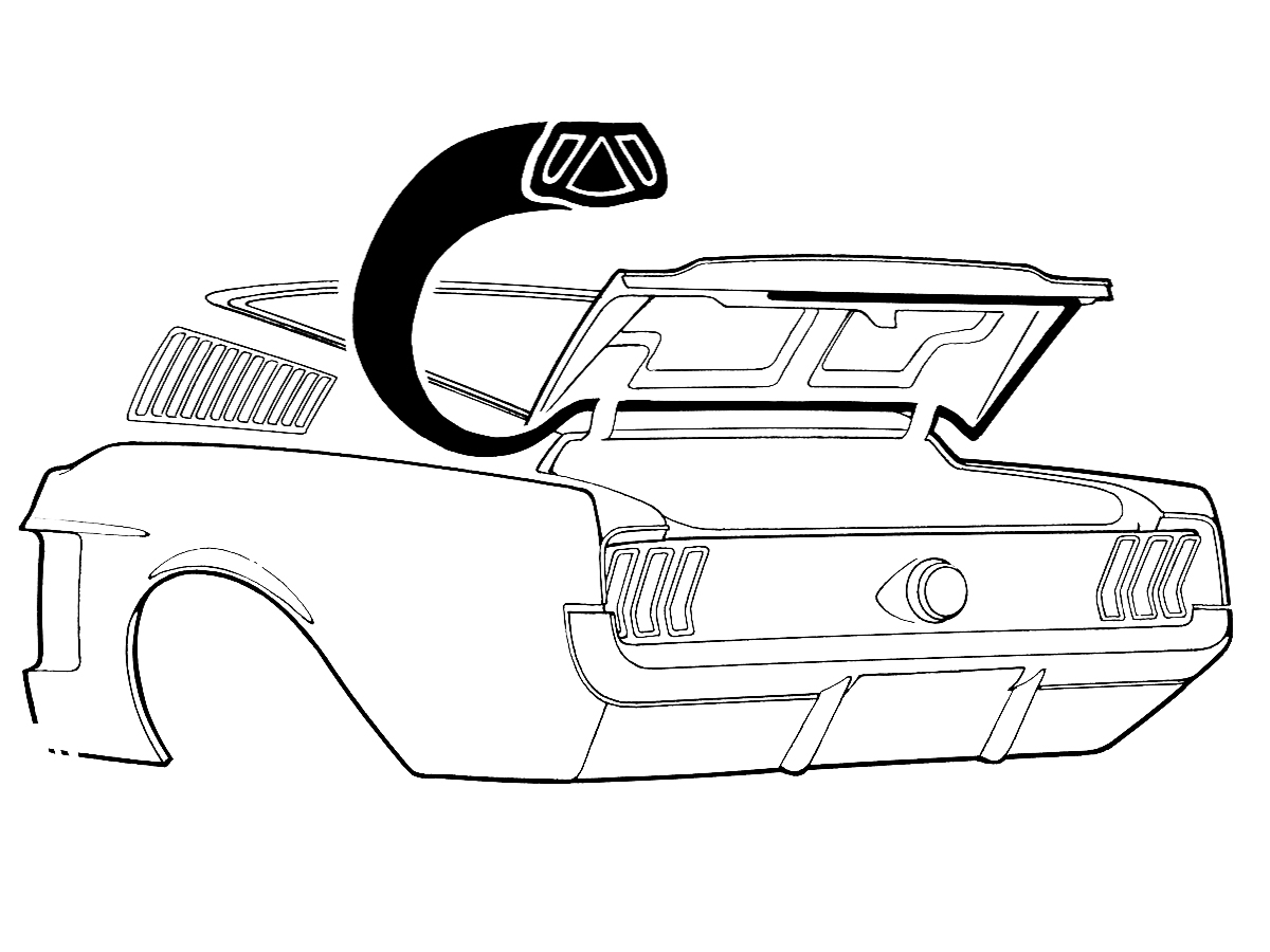 (image for) 67-68 FASTBACK TRUNK WEATHERSTRIP