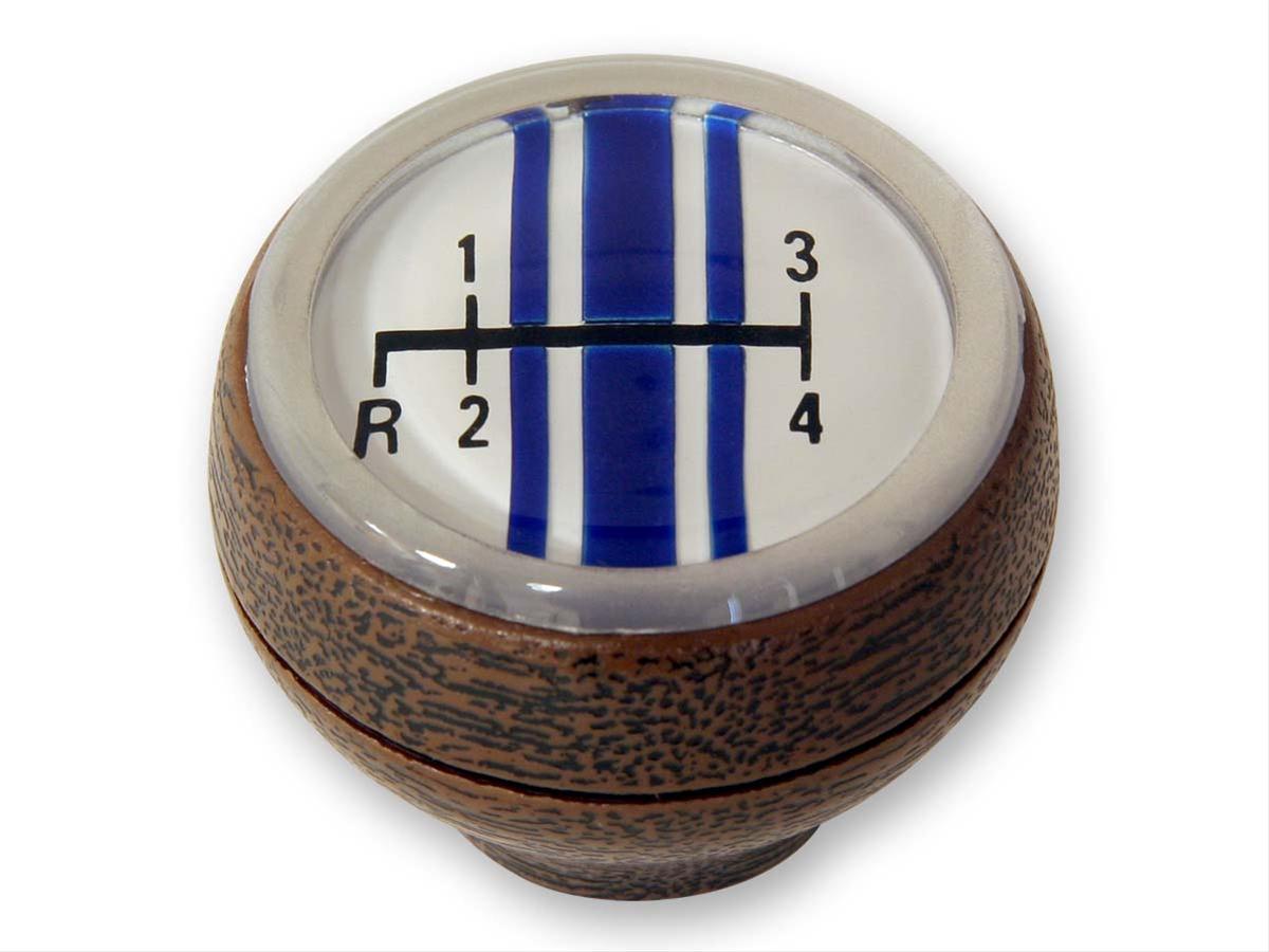 (image for) 68-69 4 SPEED DELUXE INTERIOR SHIFT KNOB - WOODGRAIN LOWER