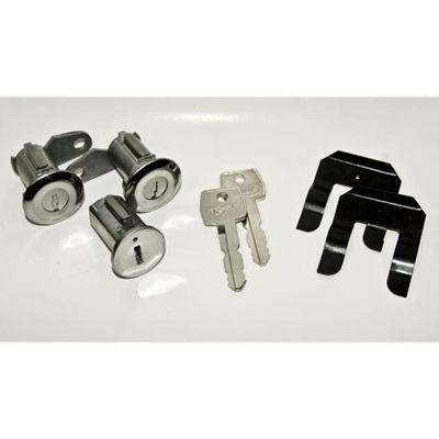 (image for) 67-69 DOOR AND IGNITION LOCK SET, WITH PONY KEYS