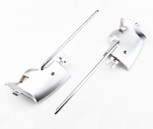 (image for) 69-70 CONVERTIBLE SUN VISOR BRACKET W/ROD ASSEMBLY - PAIR - Click Image to Close