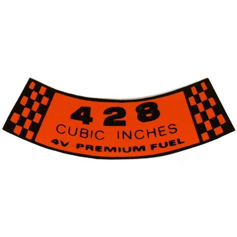 (image for) 68-69 428-4V PREMIUM FUEL AIR CLEANER DECAL