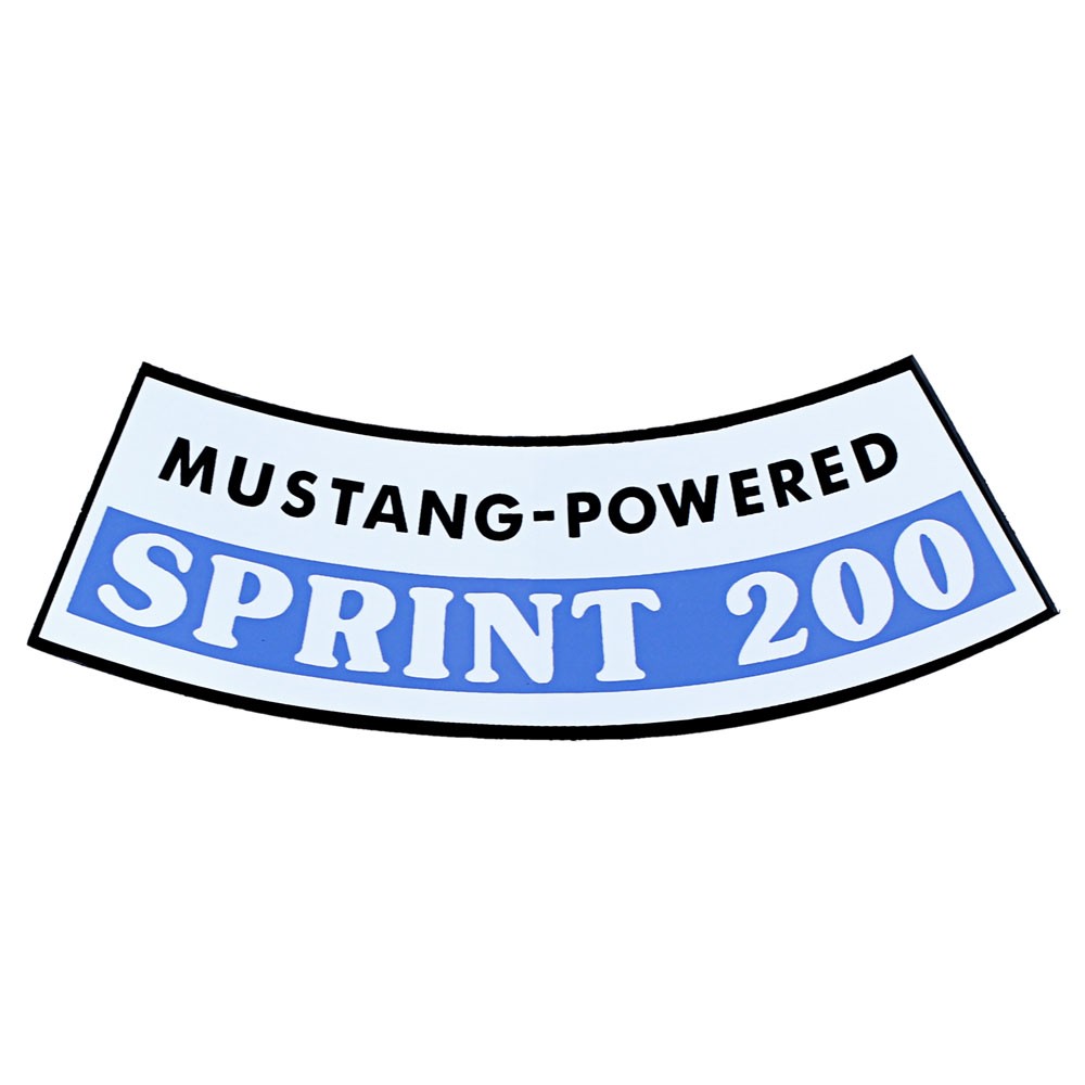 66 MUSTANG POWERED SPRINT 200 AIR CLEANER DECAL