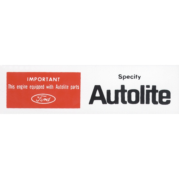 (image for) 68-71 AUTOLITE ENGINE EQUIPED DECAL