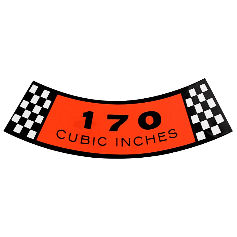 170 CUBIC INCHES AIR CLEANER DECAL
