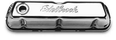 (image for) EDLEBROCK SIGNATURE SERIES SMALL BLOCK FORD CHROME VALVE COVERS