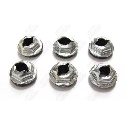 65-66 VINYL TOP MOLDING HARDWARE - 6 PCS (image for) 65-66 VINYL TOP MOLDING HARDWARE - 6 PCS