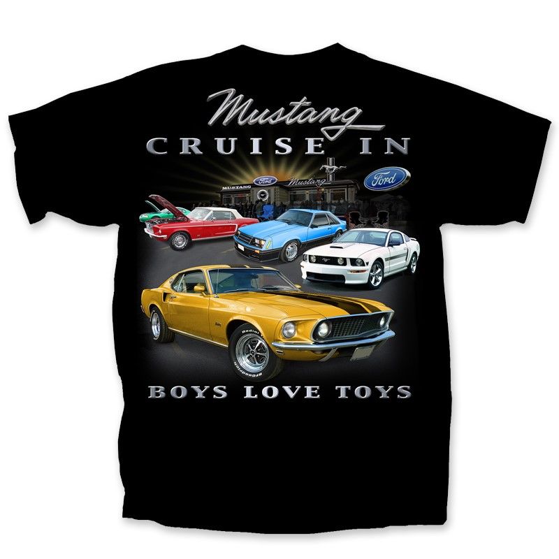 (image for) T-SHIRT - MUSTANG BOYS LOVE TOYS, BLACK, LARGE
