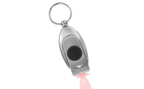(image for) MUSTANG BLOCK - LIGHTED METAL KEY CHAIN - RED LIGHT
