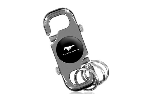(image for) MUSTANG BLOCK - BLACK NICKEL WITH INSERT STUBBY KEY CHAIN