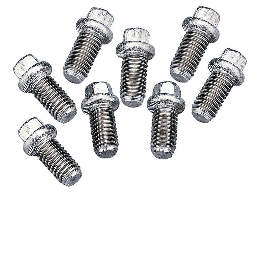 (image for) 3/8-16" STAINLESS STEEL HEX HEAD EXHAUST HEADER BOLTS - 8 PCS