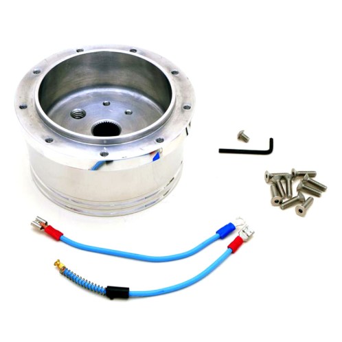 GT9 STEERING WHEEL HUB ADAPTOR, 65-66 WITH ALTERNATOR, POLISHED (image for) GT9 STEERING WHEEL HUB ADAPTOR, 65-66 WITH ALTERNATOR, POLISHED