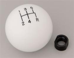 (image for) HURST WHITE SHIFTER BALL - 12MM X 1.75 - 5 SPD