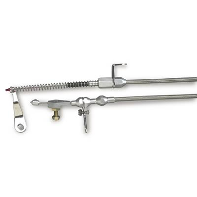 LOKAR HI-TECH CARBURETOR AOD KICK DOWN CABLE KIT - SS (image for) LOKAR HI-TECH CARBURETOR AOD KICK DOWN CABLE KIT - SS