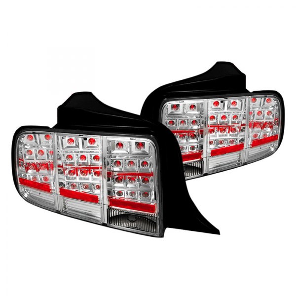 05-09 LED TAIL LIGHTS - CHROME (image for) 05-09 LED TAIL LIGHTS - CHROME