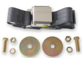 74" CHROME LIFT LATCH SEAT BELT - BLACK (image for) 74" CHROME LIFT LATCH SEAT BELT - BLACK