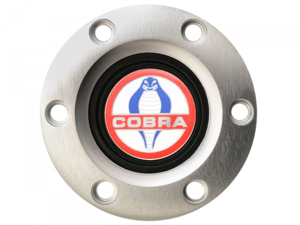 (image for) S6 PREMIUM SERIES HORN BUTTON WITH COBRA EMBLEM - BRUSHED