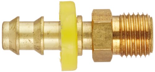 (image for) 5/16" BRASS TUBE - INVERTED MALE SWIVEL HOSE FITTING - 5/16" ID