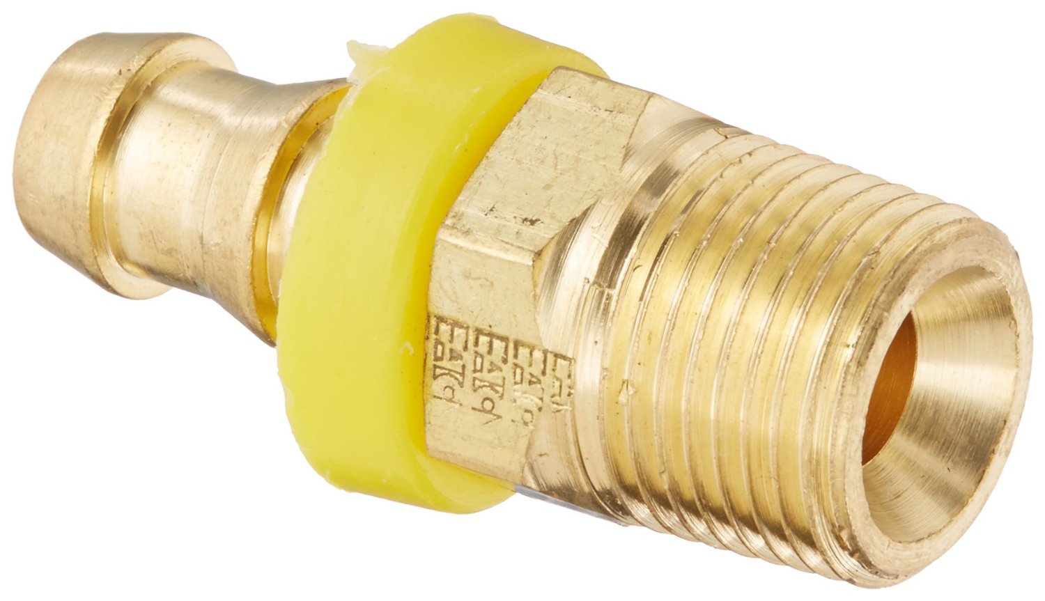 (image for) 3/8" BRASS TUBE TO INVERTED MALE RIGID HOSE FITTING - 3/8" ID