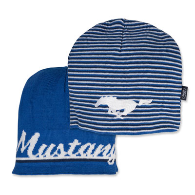 (image for) FORD MUSTANG REVERSIBLE BEANIE, BLUE