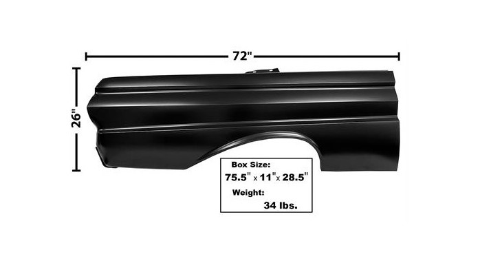 (image for) 64-65 FORD FALCON RH QUARTER PANEL, SEDAN