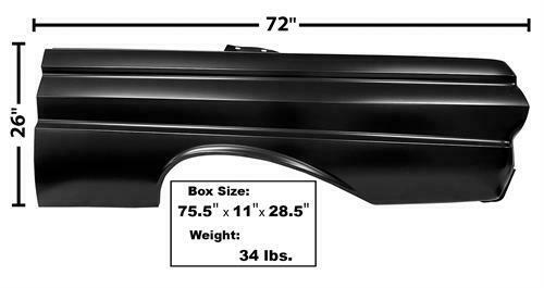64-65 FORD FALCON LH QUARTER PANEL, SEDAN (image for) 64-65 FORD FALCON LH QUARTER PANEL, SEDAN