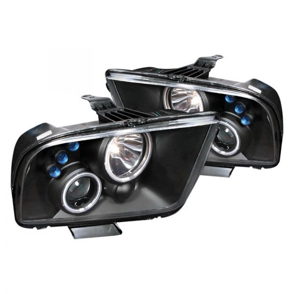 05-09 DUAL CCFL HALO PROJECTOR HEADLIGHTS W/LEDS - BLACK HOUSIN (image for) 05-09 DUAL CCFL HALO PROJECTOR HEADLIGHTS W/LEDS - BLACK HOUSIN