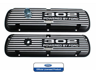 (image for) SB ALUMINUM VALVE COVERS - 302 POWERED BY FORD