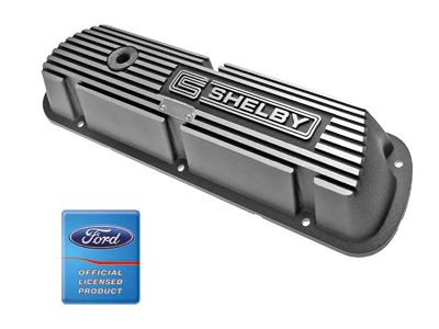 (image for) SHELBY ALUMINUM VALVE COVERS - BLACK