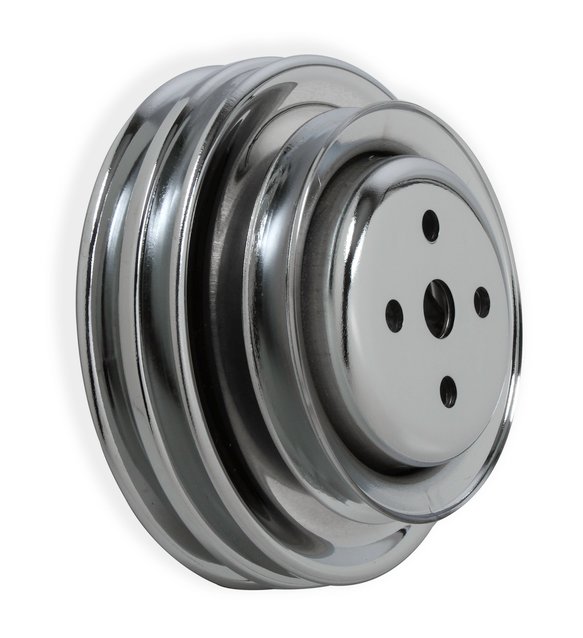 66-69 CHROME WATER PUMP PULLEY - 3 GROOVE