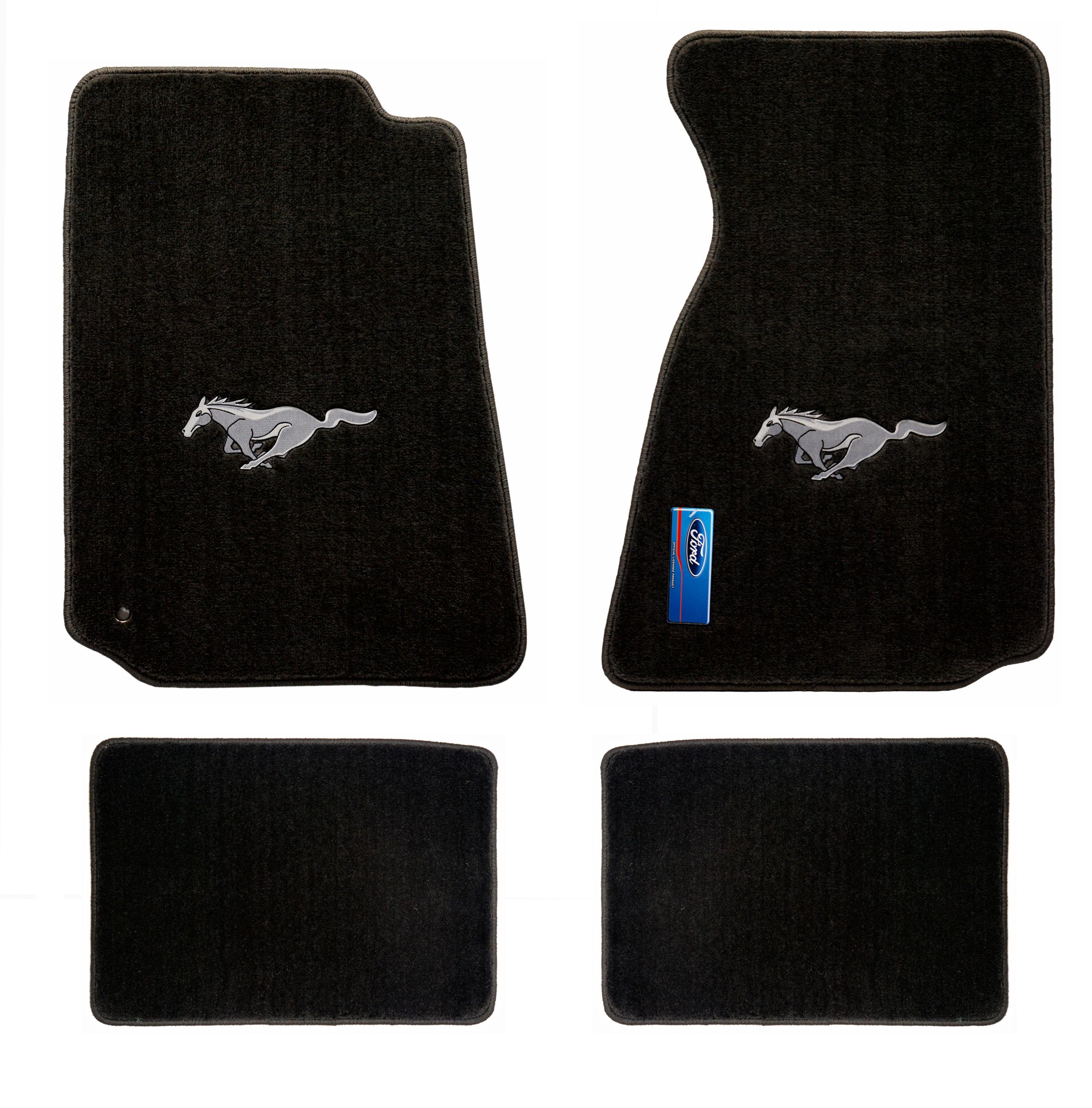 (image for) 94-2004 FLOOR MATS - BLACK WITH SILVER PONY