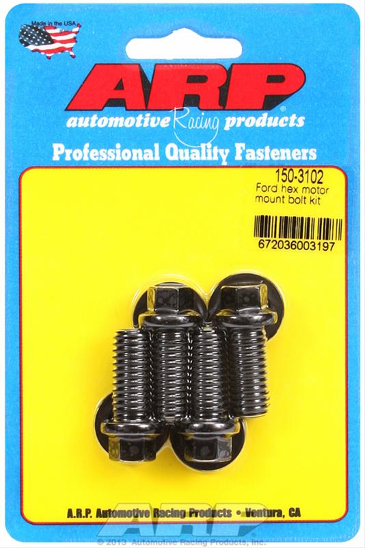 63-01 MOTOR MOUNT BOLTS, BLACK OXIDE, HEX, MOUNT TO BLOCK, FORD,